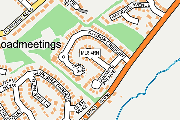 ML8 4RN map - OS OpenMap – Local (Ordnance Survey)