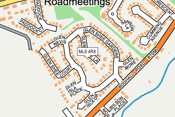 ML8 4RX map - OS OpenMap – Local (Ordnance Survey)