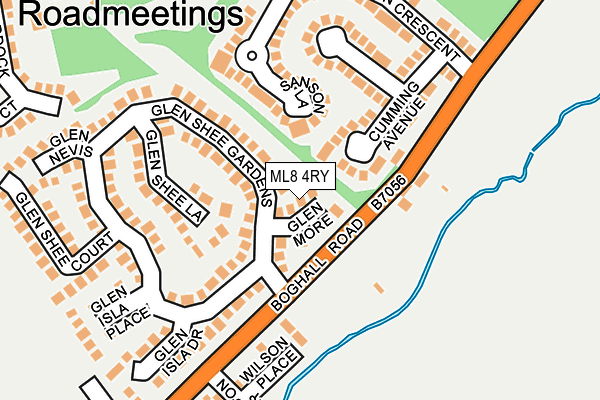 ML8 4RY map - OS OpenMap – Local (Ordnance Survey)