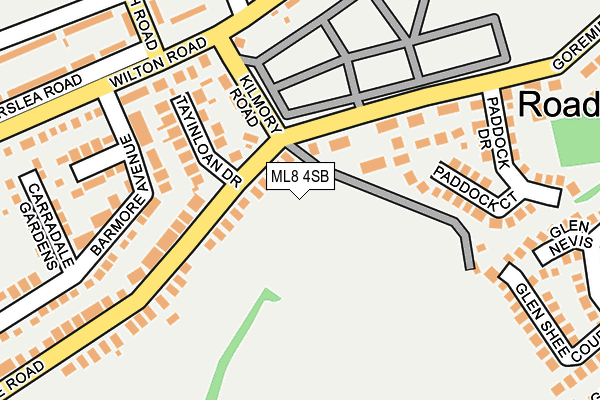 ML8 4SB map - OS OpenMap – Local (Ordnance Survey)