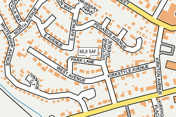 ML8 5AF map - OS OpenMap – Local (Ordnance Survey)