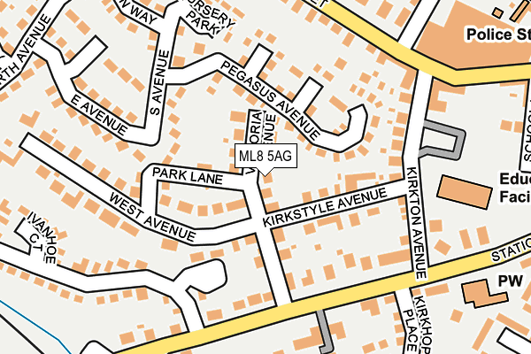 ML8 5AG map - OS OpenMap – Local (Ordnance Survey)