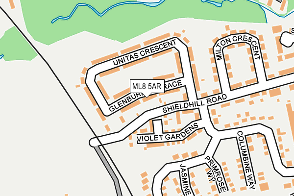 ML8 5AR map - OS OpenMap – Local (Ordnance Survey)