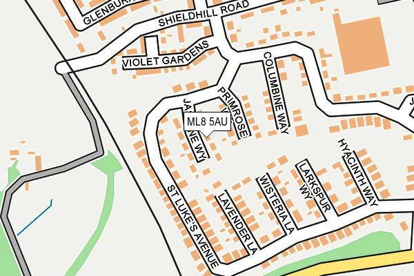 ML8 5AU map - OS OpenMap – Local (Ordnance Survey)