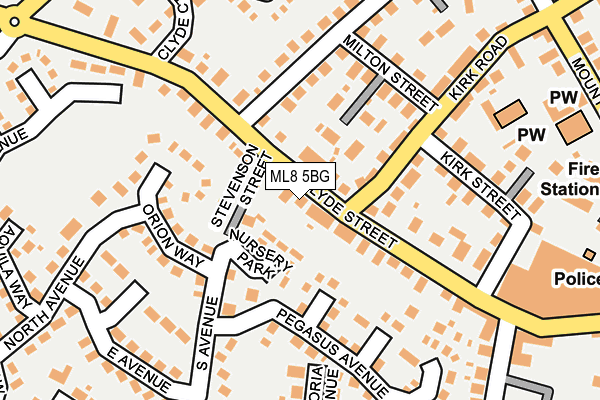 ML8 5BG map - OS OpenMap – Local (Ordnance Survey)