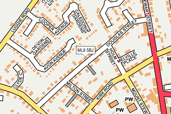 ML8 5BJ map - OS OpenMap – Local (Ordnance Survey)