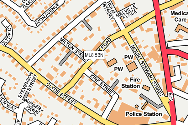 ML8 5BN map - OS OpenMap – Local (Ordnance Survey)