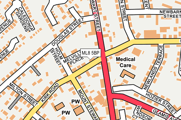 ML8 5BP map - OS OpenMap – Local (Ordnance Survey)