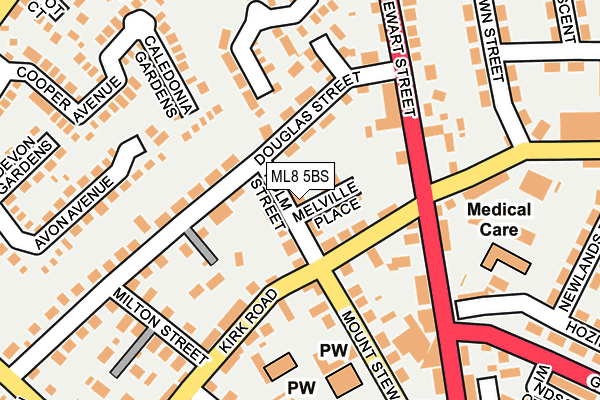 ML8 5BS map - OS OpenMap – Local (Ordnance Survey)