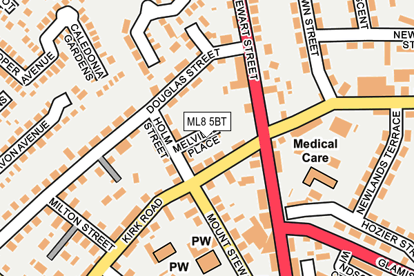 ML8 5BT map - OS OpenMap – Local (Ordnance Survey)