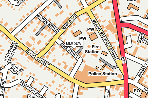 ML8 5BW map - OS OpenMap – Local (Ordnance Survey)
