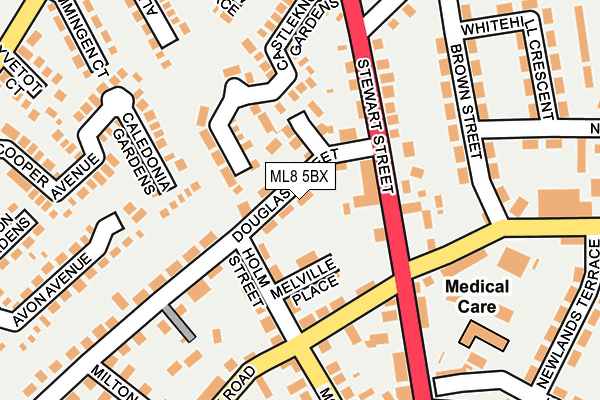ML8 5BX map - OS OpenMap – Local (Ordnance Survey)