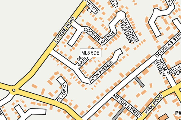 ML8 5DE map - OS OpenMap – Local (Ordnance Survey)