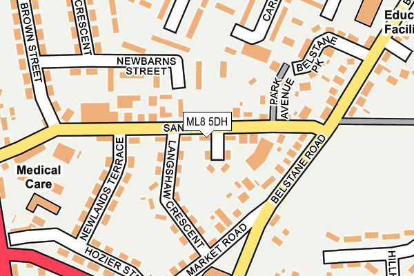 ML8 5DH map - OS OpenMap – Local (Ordnance Survey)