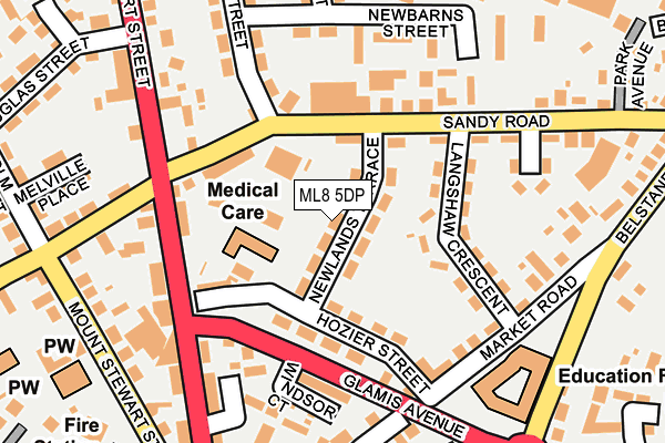 ML8 5DP map - OS OpenMap – Local (Ordnance Survey)