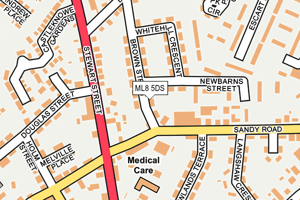 ML8 5DS map - OS OpenMap – Local (Ordnance Survey)