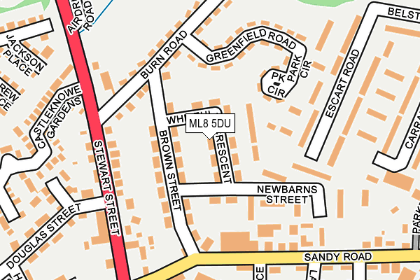 ML8 5DU map - OS OpenMap – Local (Ordnance Survey)