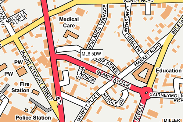 ML8 5DW map - OS OpenMap – Local (Ordnance Survey)