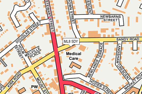 ML8 5DY map - OS OpenMap – Local (Ordnance Survey)