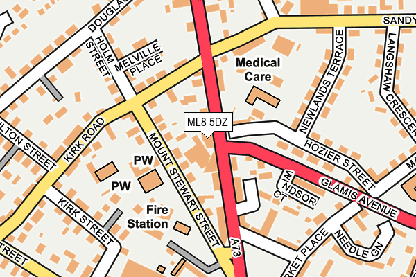ML8 5DZ map - OS OpenMap – Local (Ordnance Survey)