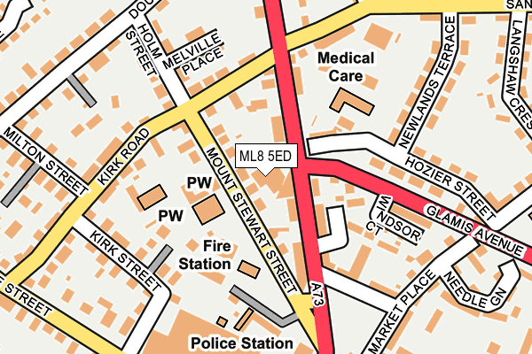 ML8 5ED map - OS OpenMap – Local (Ordnance Survey)