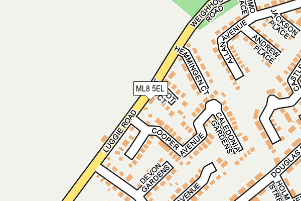 ML8 5EL map - OS OpenMap – Local (Ordnance Survey)