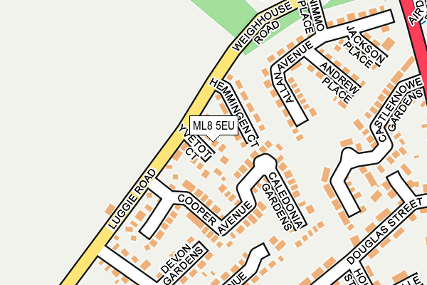 ML8 5EU map - OS OpenMap – Local (Ordnance Survey)