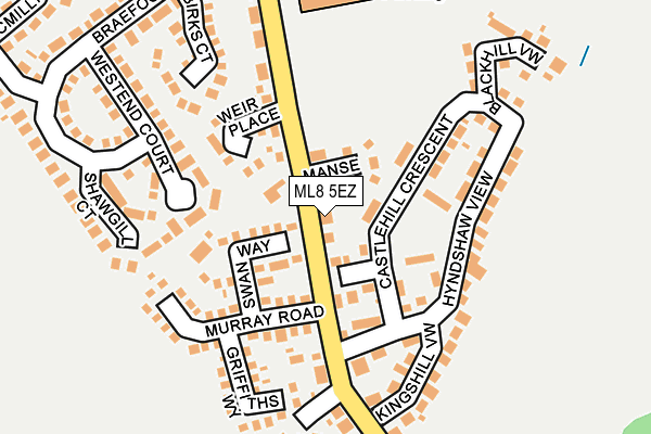 ML8 5EZ map - OS OpenMap – Local (Ordnance Survey)