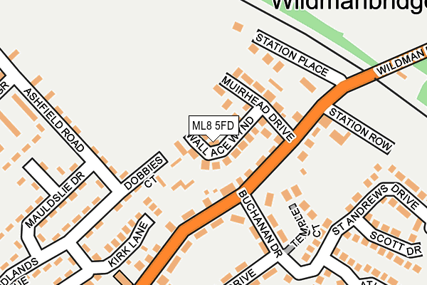 ML8 5FD map - OS OpenMap – Local (Ordnance Survey)