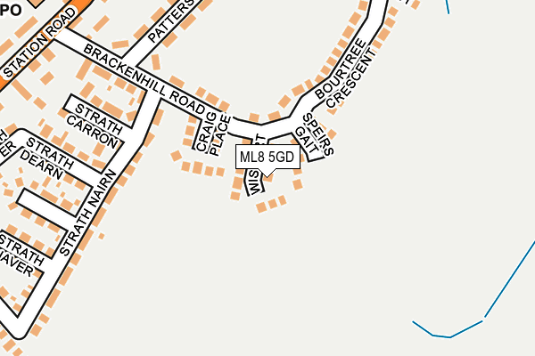 ML8 5GD map - OS OpenMap – Local (Ordnance Survey)