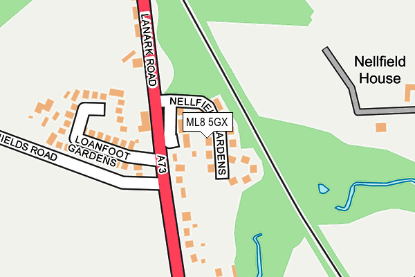 ML8 5GX map - OS OpenMap – Local (Ordnance Survey)