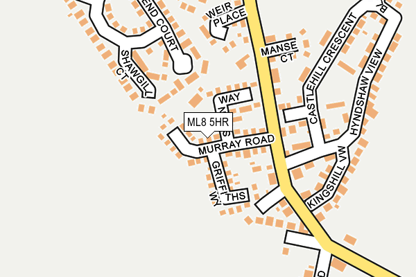 ML8 5HR map - OS OpenMap – Local (Ordnance Survey)