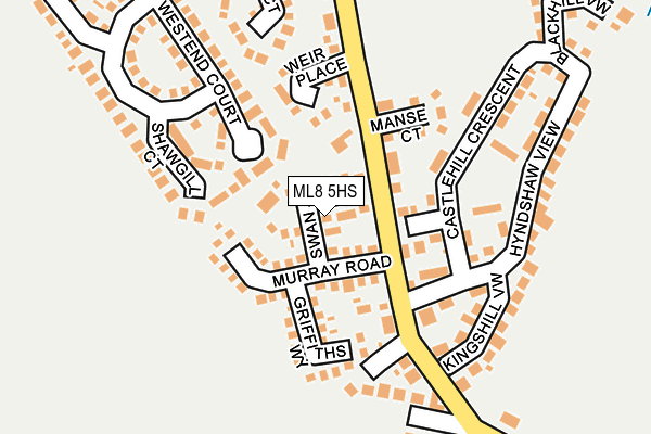 ML8 5HS map - OS OpenMap – Local (Ordnance Survey)