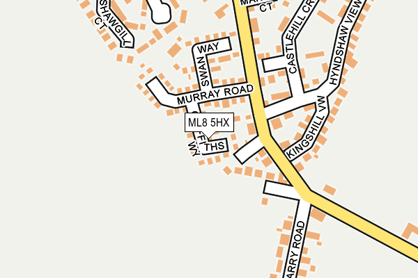 ML8 5HX map - OS OpenMap – Local (Ordnance Survey)