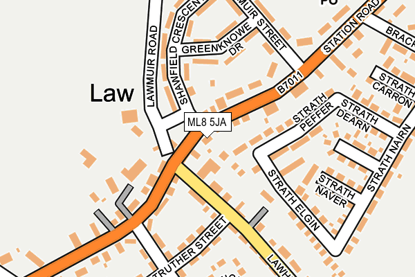 ML8 5JA map - OS OpenMap – Local (Ordnance Survey)