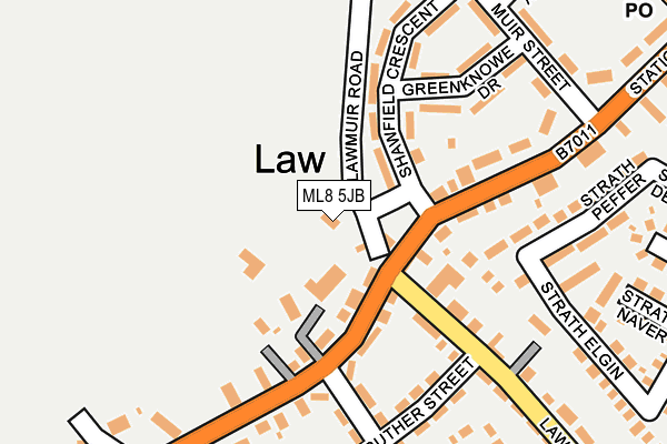 ML8 5JB map - OS OpenMap – Local (Ordnance Survey)