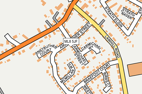 ML8 5JF map - OS OpenMap – Local (Ordnance Survey)