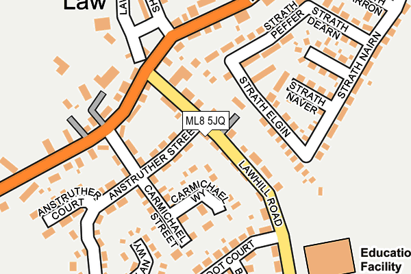 ML8 5JQ map - OS OpenMap – Local (Ordnance Survey)