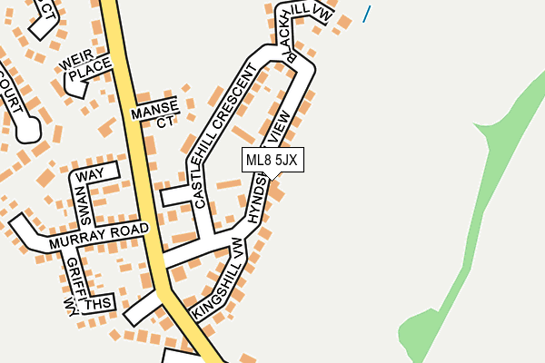 ML8 5JX map - OS OpenMap – Local (Ordnance Survey)
