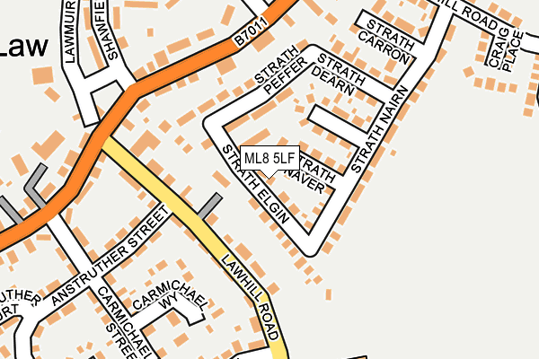 ML8 5LF map - OS OpenMap – Local (Ordnance Survey)