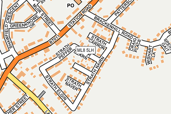 ML8 5LH map - OS OpenMap – Local (Ordnance Survey)
