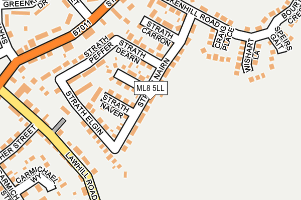 ML8 5LL map - OS OpenMap – Local (Ordnance Survey)