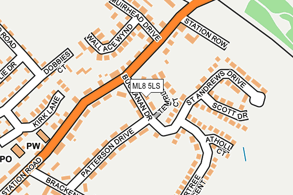 ML8 5LS map - OS OpenMap – Local (Ordnance Survey)