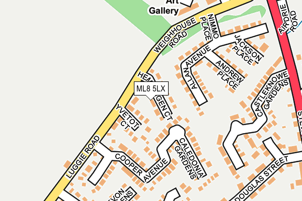 ML8 5LX map - OS OpenMap – Local (Ordnance Survey)