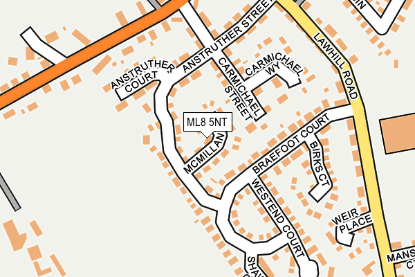 ML8 5NT map - OS OpenMap – Local (Ordnance Survey)