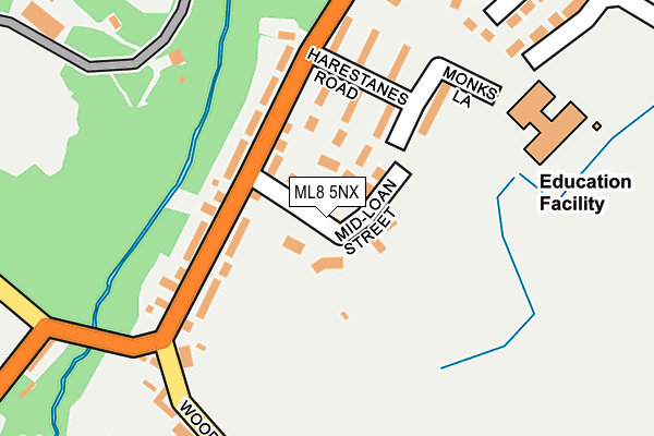ML8 5NX map - OS OpenMap – Local (Ordnance Survey)