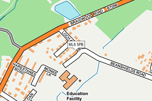 ML8 5PB map - OS OpenMap – Local (Ordnance Survey)