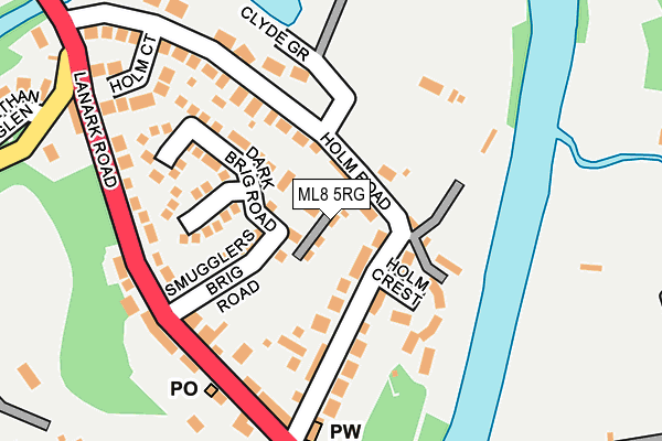 ML8 5RG map - OS OpenMap – Local (Ordnance Survey)