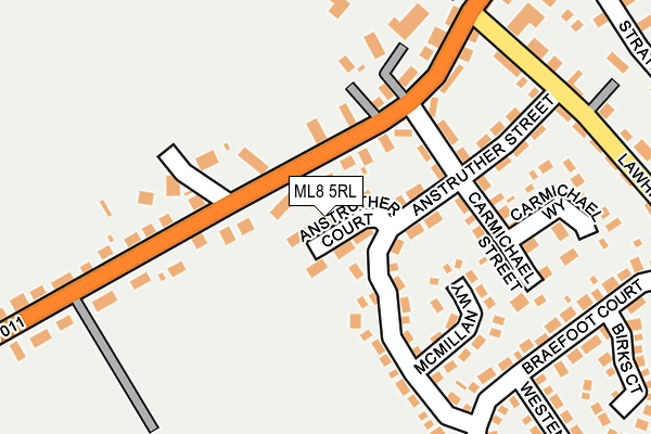 ML8 5RL map - OS OpenMap – Local (Ordnance Survey)