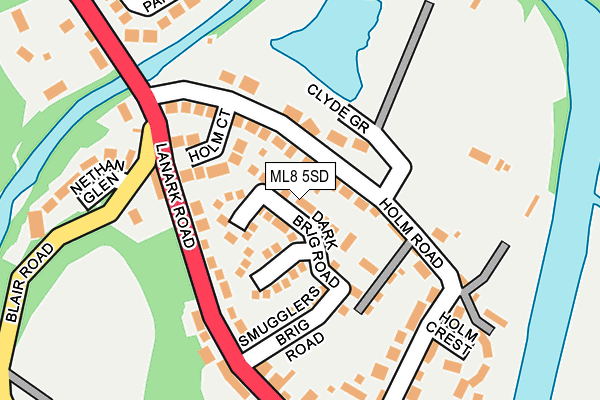 ML8 5SD map - OS OpenMap – Local (Ordnance Survey)